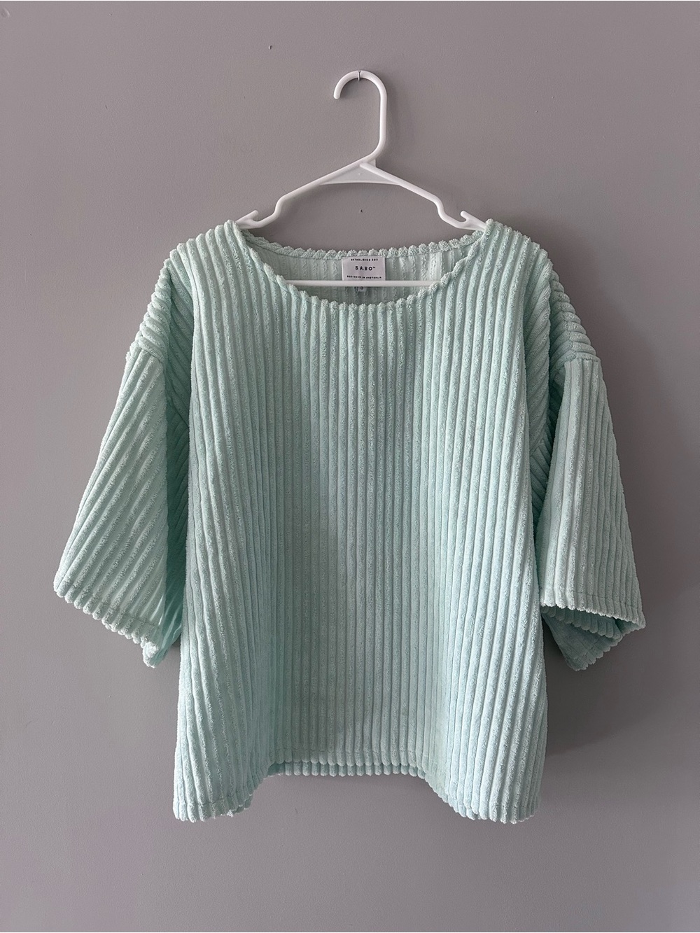 Mint Ribbed Soft Top